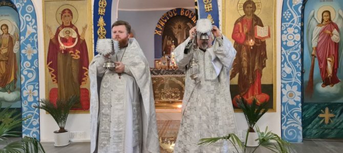 Божественная литургия в субботу седмицы 3-й Великого поста в Нижнегорском благочинии